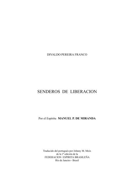 Senderos de Liberacion - Federación Espírita Española