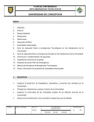 Plan de contingencia - Universidad de Concepción