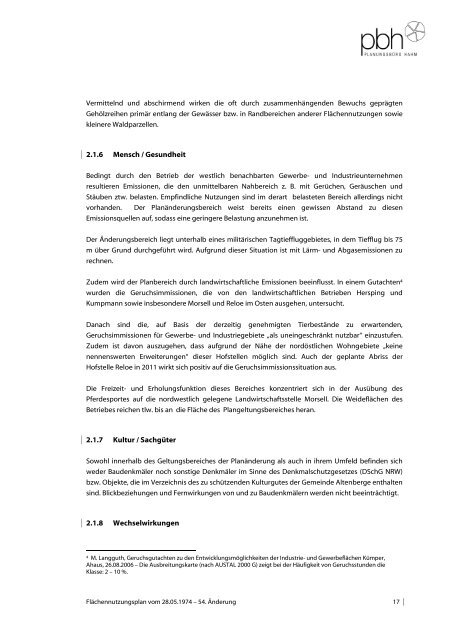 Gemeinde Altenberge – Flächennutzungsplan vom 28.05.1974 – 54 ...
