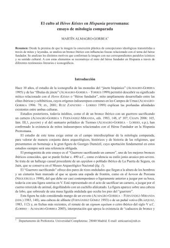 El culto al Héros Ktístes en Hispania prerromana - Real Academia ...