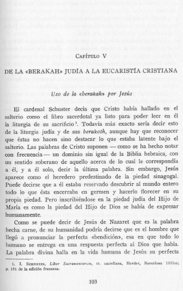 DE LA «BERAKAH» JUDtA A LA EUCARISTtA CRISTIANA Uso ... - 10