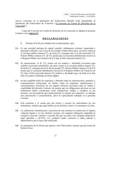 (“el Fideicomiso”), que celebran - Consulta Bitácora para BMV - CNBV