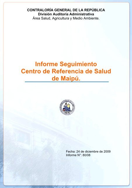 de maipú contenidas en el informe final n° 80 - Contraloría General ...