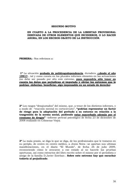 El proceso de Antonio Puerta y Jesús Neira, por ... - Infoprision