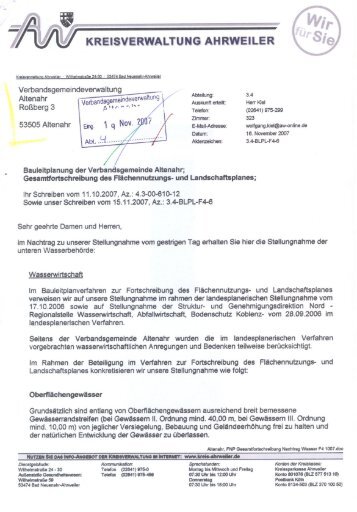 Kreisverwaltung Ahrweiler, Untere ... - Verbandsgemeinde Altenahr
