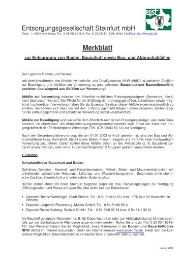 Merkblatt egst - Gemeinde Altenberge