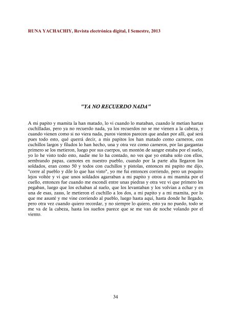 LA MEMORIA ES UN ARMA (Juan Cristóbal) [PDF] - Runa Yachachiy