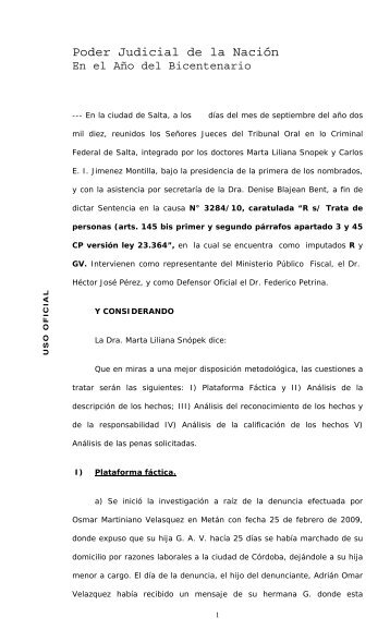 Poder Judicial de la Nación - Ministerio Público Fiscal - República ...