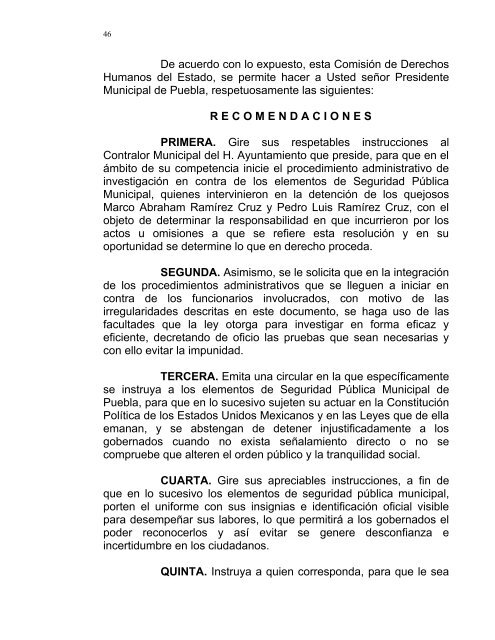 marco abraham ramirez cruz expediente - Comisión de Derechos ...