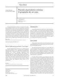 Psicosis alucinatoria crónica. A propósito de un caso - Actas ...