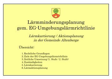 Präsentation der Verwaltung im Umwelt ... - Gemeinde Altenberge