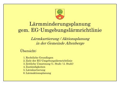 Präsentation der Verwaltung im Umwelt ... - Gemeinde Altenberge