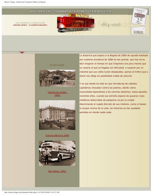 Museo Vintage - Historia del Transporte Público en Bogotá