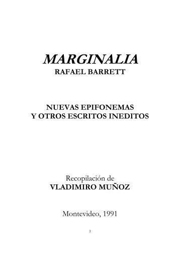 MARGINALIA - Rafael Barrett