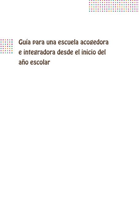 Guia para una Escuela Acoge... - Ministerio de Educación