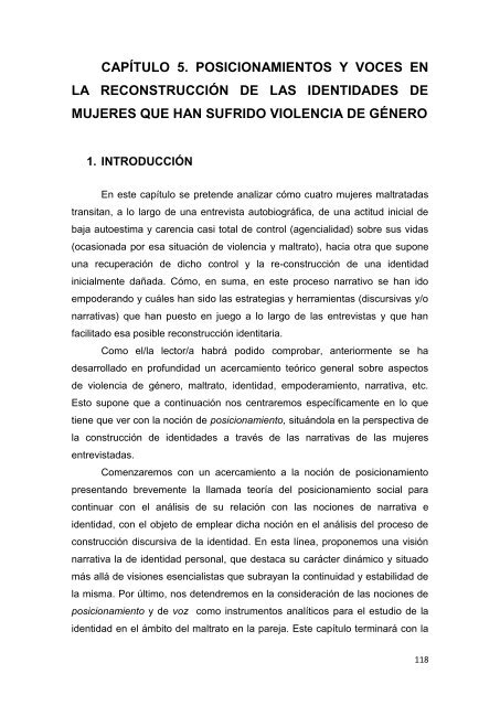 recuperando el control de nuestras vidas - Instituto de la Mujer