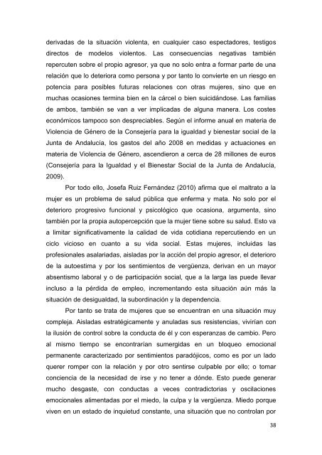 recuperando el control de nuestras vidas - Instituto de la Mujer