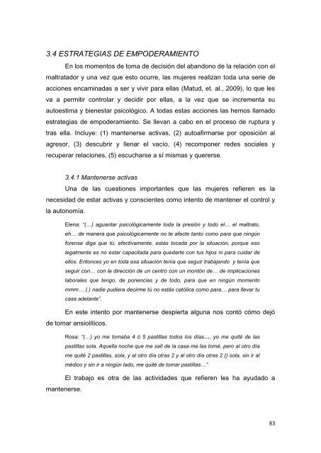 recuperando el control de nuestras vidas - Instituto de la Mujer