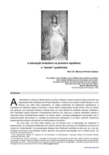 a educação brasileira na primeira república: o “doutor” - marculus.net