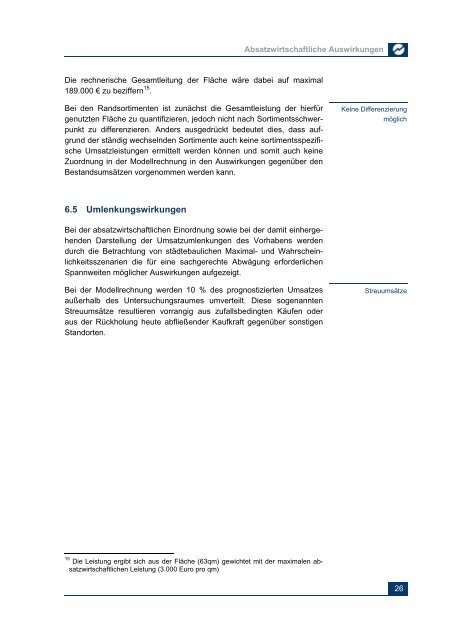 Auswirkungs- und Verträglichkeitsanalyse - Gemeinde Altenberge