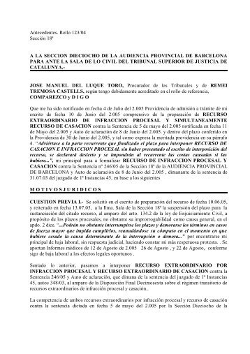 Recurso de Casación - injusticiacatalunya.info