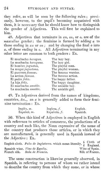 A concise and simplified grammar of the Spanish language