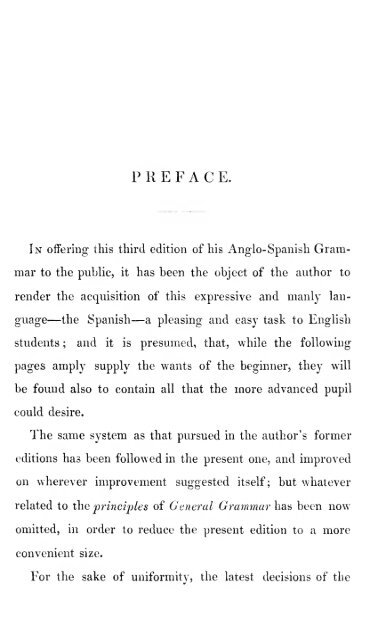 A concise and simplified grammar of the Spanish language