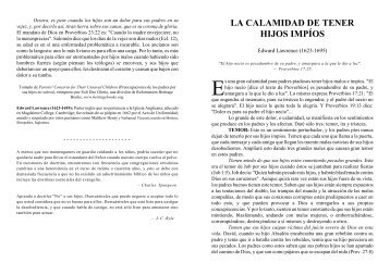 la calamidad de tener hijos impíos - Personal Telefónica Terra