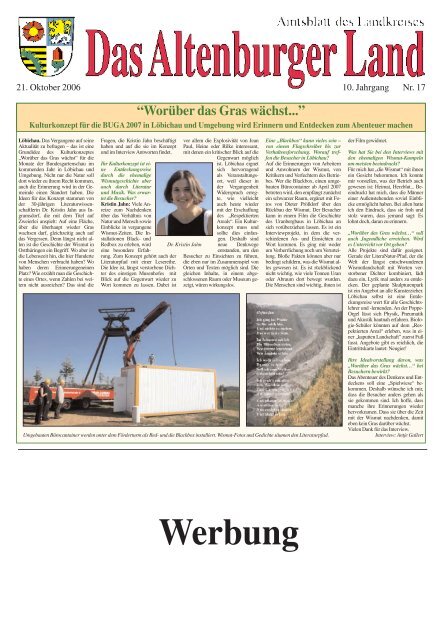 Amtsblatt Nr. 17 vom 21. Oktober 2006 - Altenburger Land
