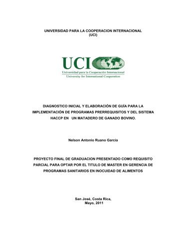 (uci) diagnostico inicial y elaboración de guía para la ...