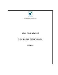 Reglamento de Disciplina - Informática UTEM