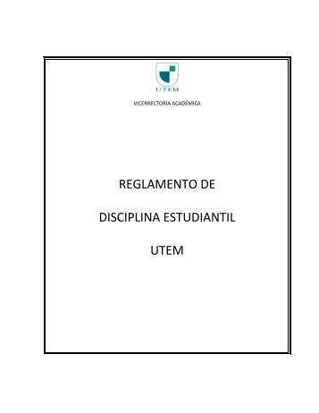 Reglamento de Disciplina - Informática UTEM