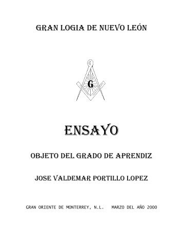 objeto del grado de aprendiz - José Valdemar Portillo Lopez