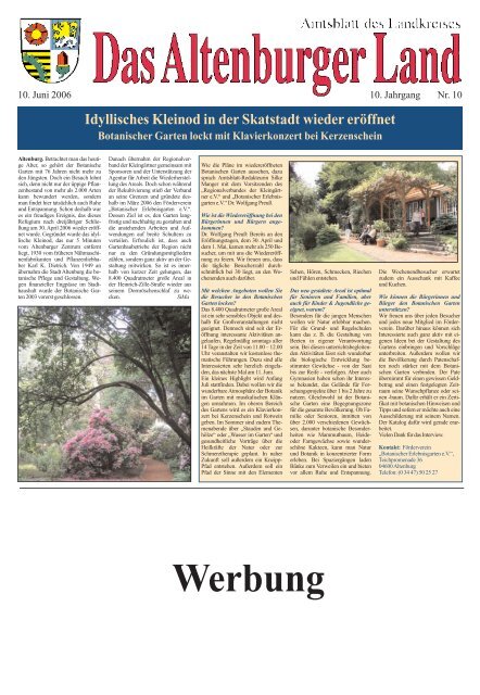 Amtsblatt Nr. 10 vom 10. Juni 2006 - Altenburger Land