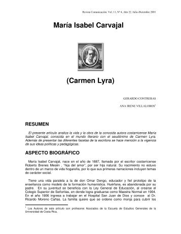 María Isabel Carvajal (Carmen Lyra) - Tecnológico de Costa Rica