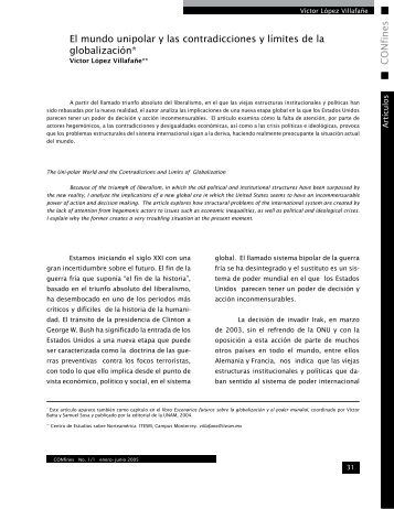 El mundo unipolar y las condiciones y límites - Revista CONfines de ...