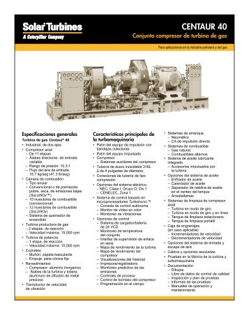 Centaur 40 Conjunto turbocompresor - Solar Turbines - Caterpillar Inc.