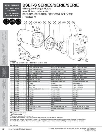 BSEF-S SERIES/SÉRIE/SERIE - Depco Pump Company