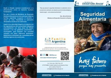 Seguridad alimentaria - Ministerio de Desarrollo Social