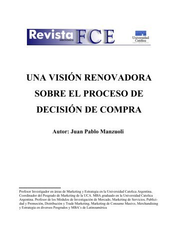 una visión renovadora sobre el proceso de decisión de compra