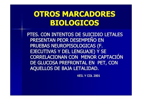 ASPECTOS BIOLOGICOS DEL SUICIDIO