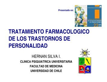 tratamiento farmacologico de los trastornos de personalidad