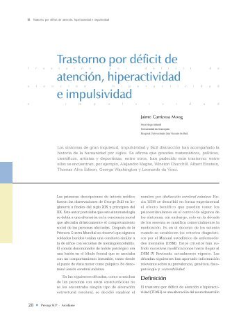 Trastorno por déficit de atención, hiperactividad e impulsividad