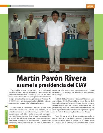 Martín Pavón Rivera asúme la presidencia del CIAV