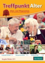 Treffpunkt Alter - Alten- und Pflegezentren des Main-Kinzig-Kreises