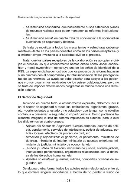 LA REFORMA DEL SECTOR DE SEGURIDAD: EL NEXO ... - IEEE