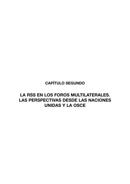 LA REFORMA DEL SECTOR DE SEGURIDAD: EL NEXO ... - IEEE