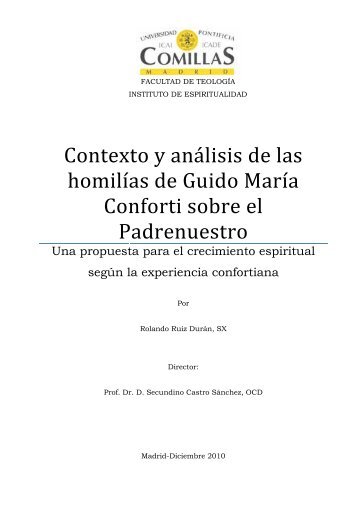 Contexto y homilías de Guido Conforti sobre Padrenuestro ... - Italia