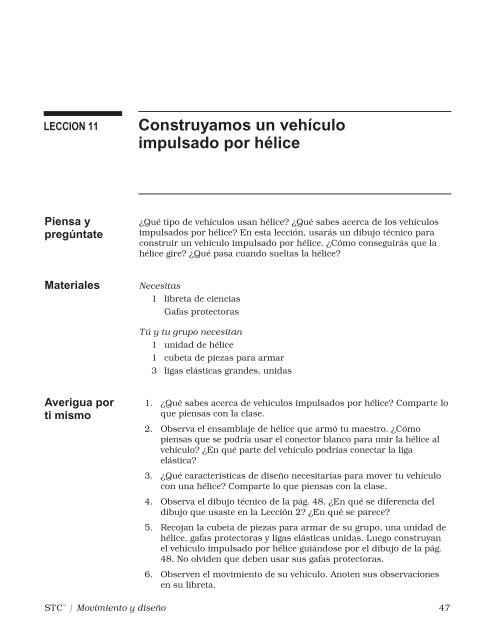 Construyamos un vehículo impulsado por hélice - Carolina Curriculum