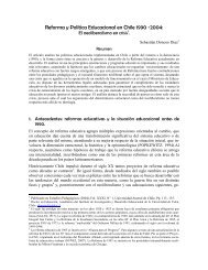 Reforma y Politica Educacional en Chile 1990-2004 - Observatorio ...